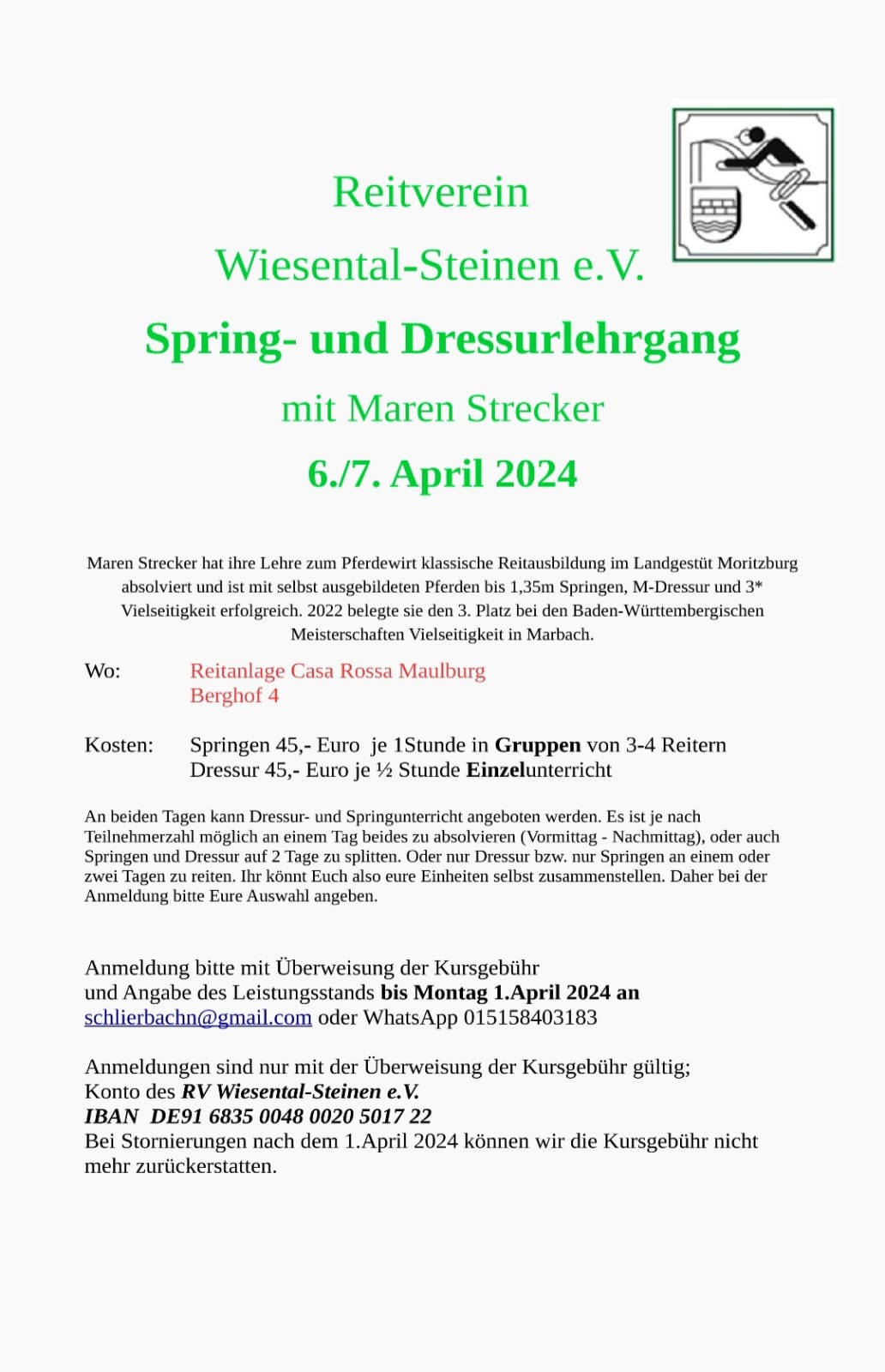 Plakat LehrgangApril2024